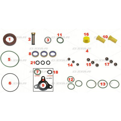 Star 60096/35 sada těsněni BOSCH CP1H