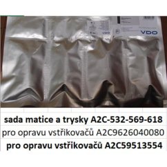 Aumovio VDO A2C5325696180 matice|tryska VAG 1,6TDI EU5 VW (OEM0011P162)