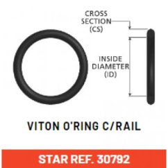 Star 30792 VITON O'RING C/RAIL (INJ/SIEMENS)m18 20x1 10