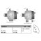 Denso DAN654 alternátor 1022118171 PERKINS 2871A307